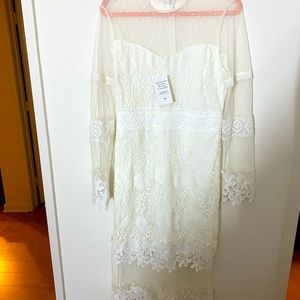 Brand new unique vintage white dress